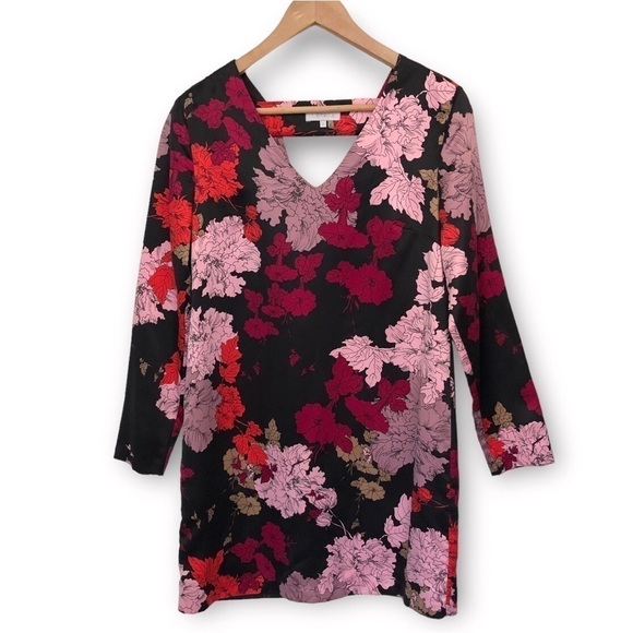 1. State Floral Long Sleeve Shift - Picture 1 of 11